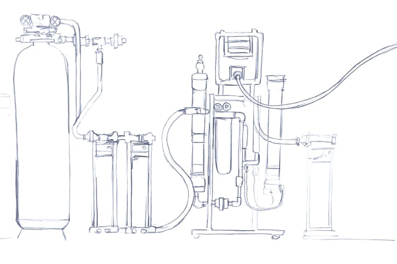 drawing of tanks and tubes